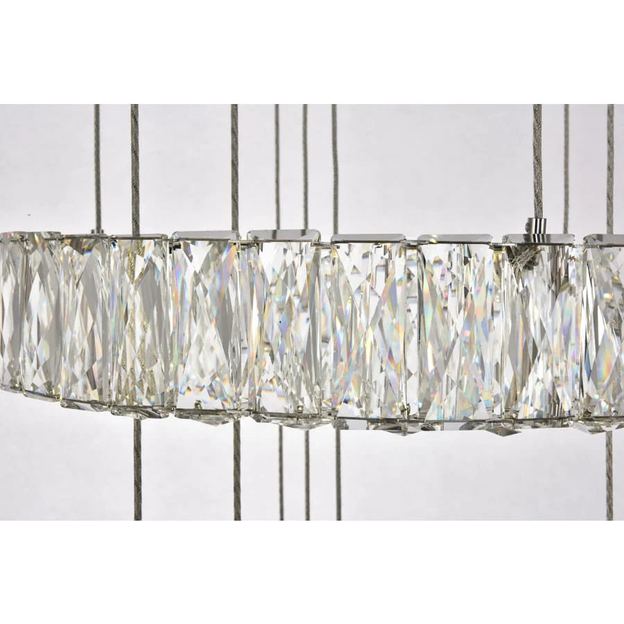 Elegant Lighting Monroe 5 Light 26" Wide LED Crystal Ring Chandelier with Clear Royal Cut Crystals - Image 3