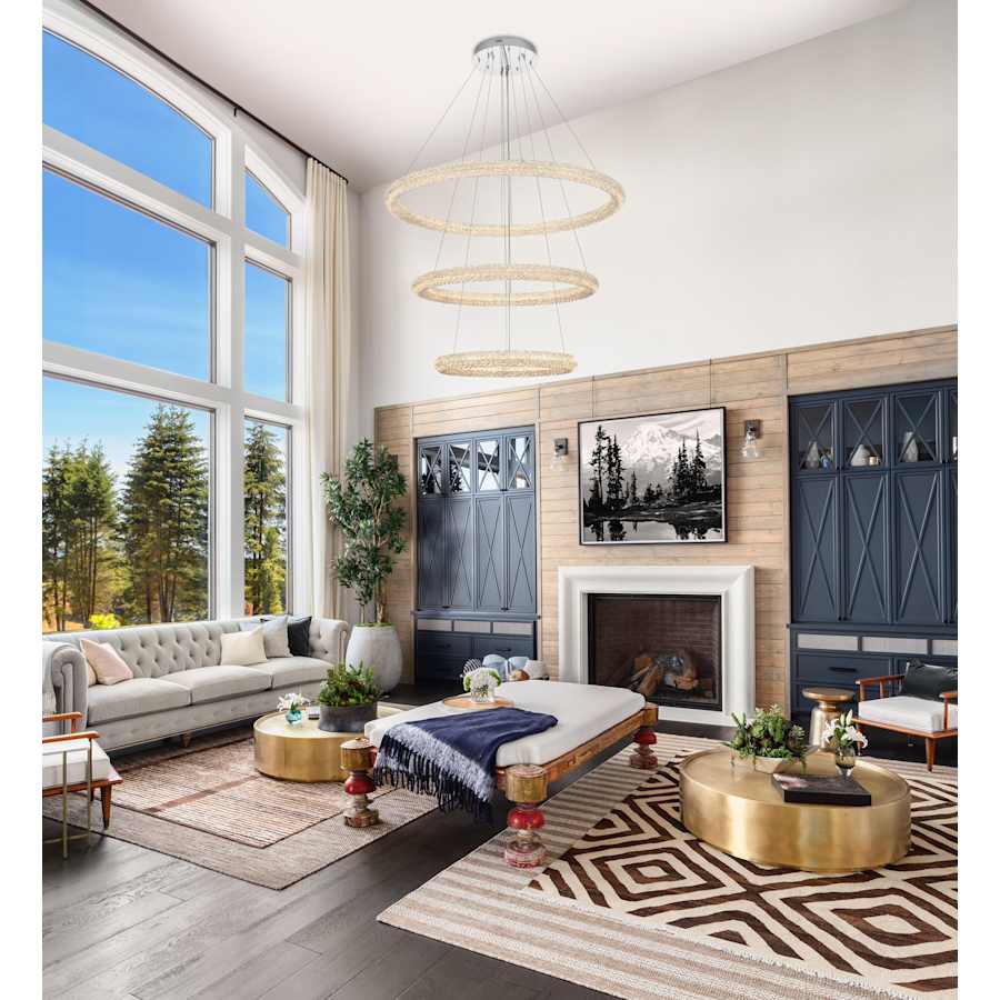 Elegant Lighting Bowen 42" Wide Ring Chandelier - Image 3
