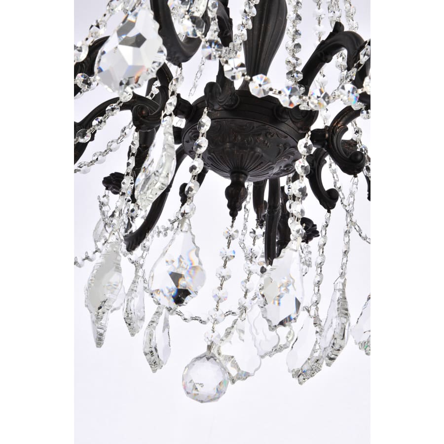 Elegant Lighting Rosalia 8 Light 24" Wide Crystal Chandelier with Golden Teak Royal Cut Crystals - Image 3