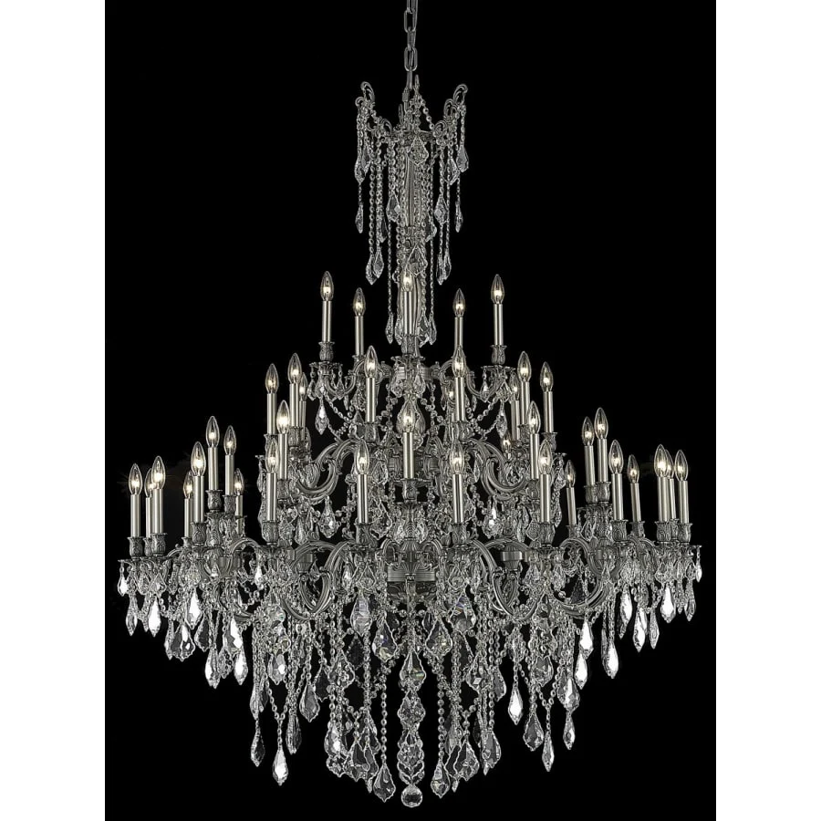 Elegant Lighting Rosalia 45 Light 54" Wide Crystal Chandelier with Golden Teak Royal Cut Crystals - Image 2