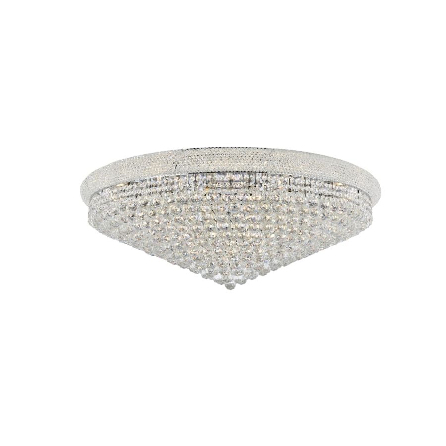 Elegant Lighting Primo 30 Light 42" Wide Flush Mount Waterfall Ceiling Fixture with Clear Royal Cut Crystals - Image 3