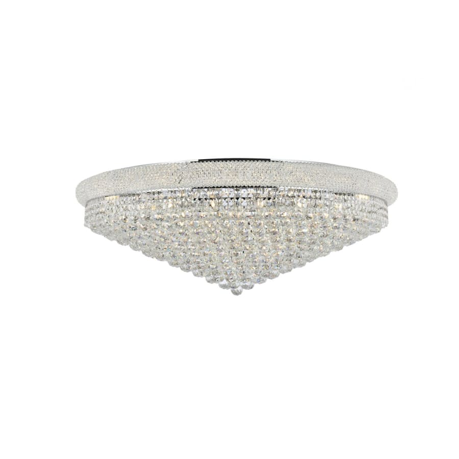 Elegant Lighting Primo 30 Light 42" Wide Flush Mount Waterfall Ceiling Fixture with Clear Royal Cut Crystals - Image 1