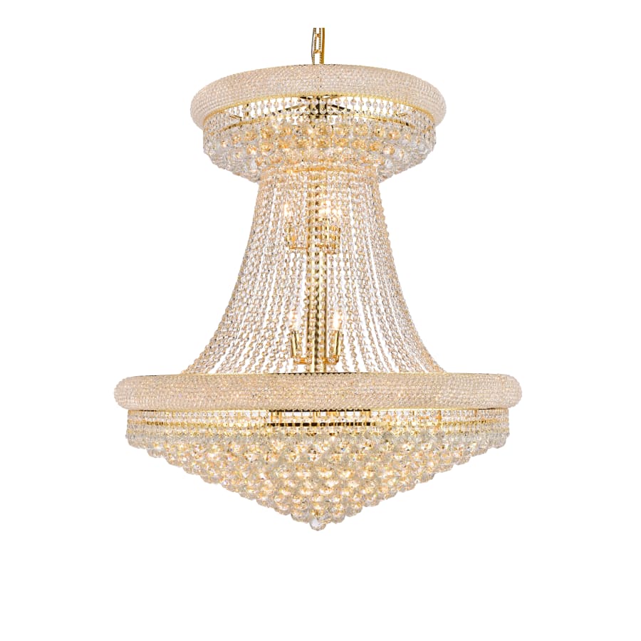 Elegant Lighting Primo 28 Light 36" Wide Crystal Empire Chandelier with Clear Royal Cut Crystals - Image 1