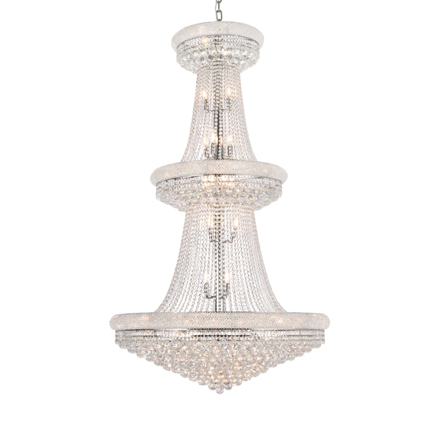 Elegant Lighting Primo 38 Light 42" Wide Crystal Empire Chandelier with Clear Royal Cut Crystals - Image 1