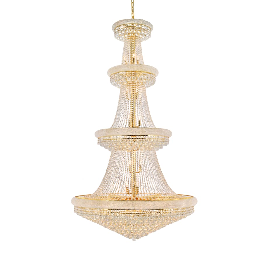 Elegant Lighting Primo 42 Light 48" Wide Crystal Empire Chandelier with Clear Royal Cut Crystals - Image 1
