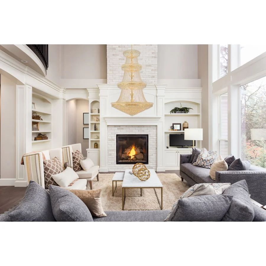 Elegant Lighting Primo 56 Light 62" Wide Crystal Empire Chandelier with Clear Royal Cut Crystals - Image 2