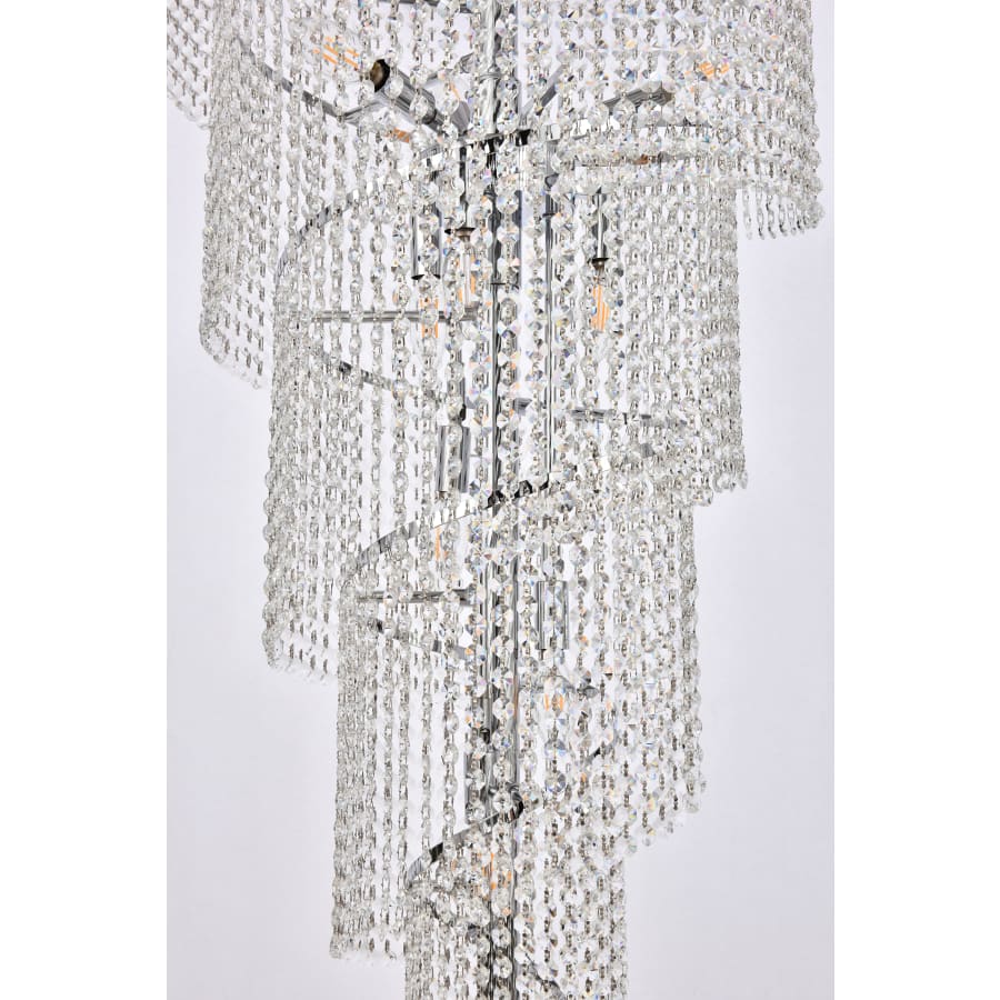 Elegant Lighting Spiral 28 Light 30" Wide Crystal Chandelier with Clear Royal Cut Crystals - Image 3
