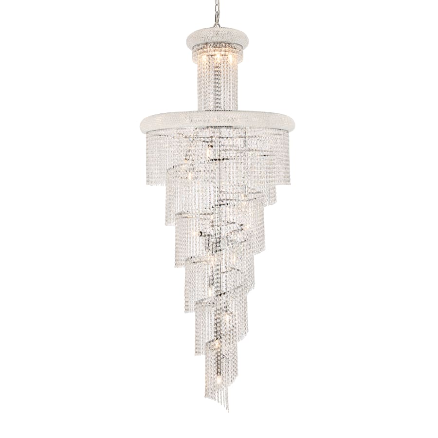 Elegant Lighting Spiral 28 Light 30" Wide Crystal Chandelier with Clear Royal Cut Crystals - Image 1