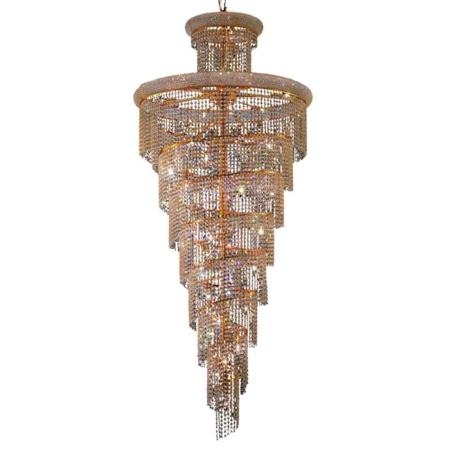 Elegant Lighting Spiral 32 Light 36" Wide Crystal Chandelier with Clear Royal Cut Crystals - Image 1