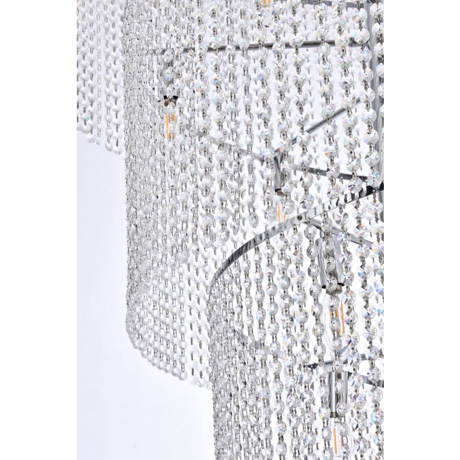Elegant Lighting Spiral 41 Light 48" Wide Crystal Chandelier with Clear Royal Cut Crystals - Image 3