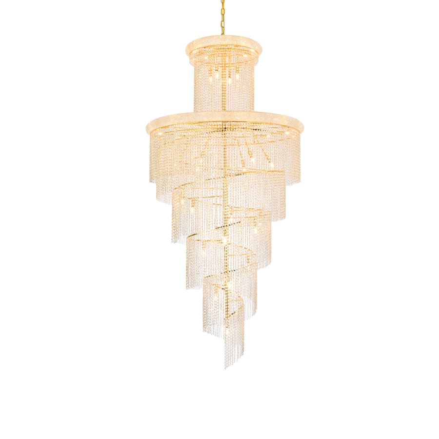 Elegant Lighting Spiral 41 Light 48" Wide Crystal Chandelier with Clear Royal Cut Crystals - Image 1