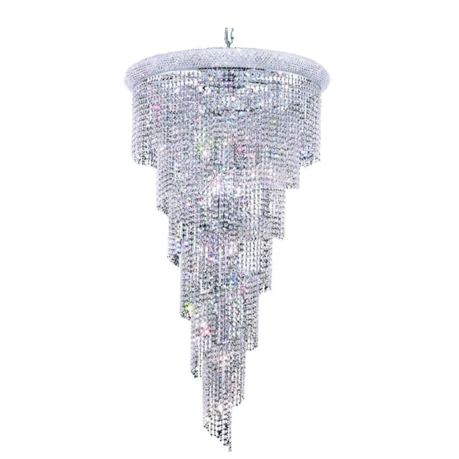 Elegant Lighting Spiral 22 Light 30" Wide Crystal Chandelier with Clear Royal Cut Crystals - Image 1