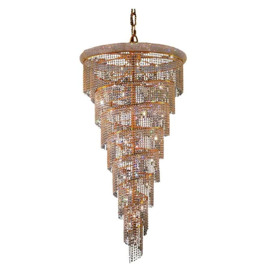 Elegant Lighting Spiral 26 Light 36" Wide Crystal Chandelier with Clear Royal Cut Crystals - Image 1