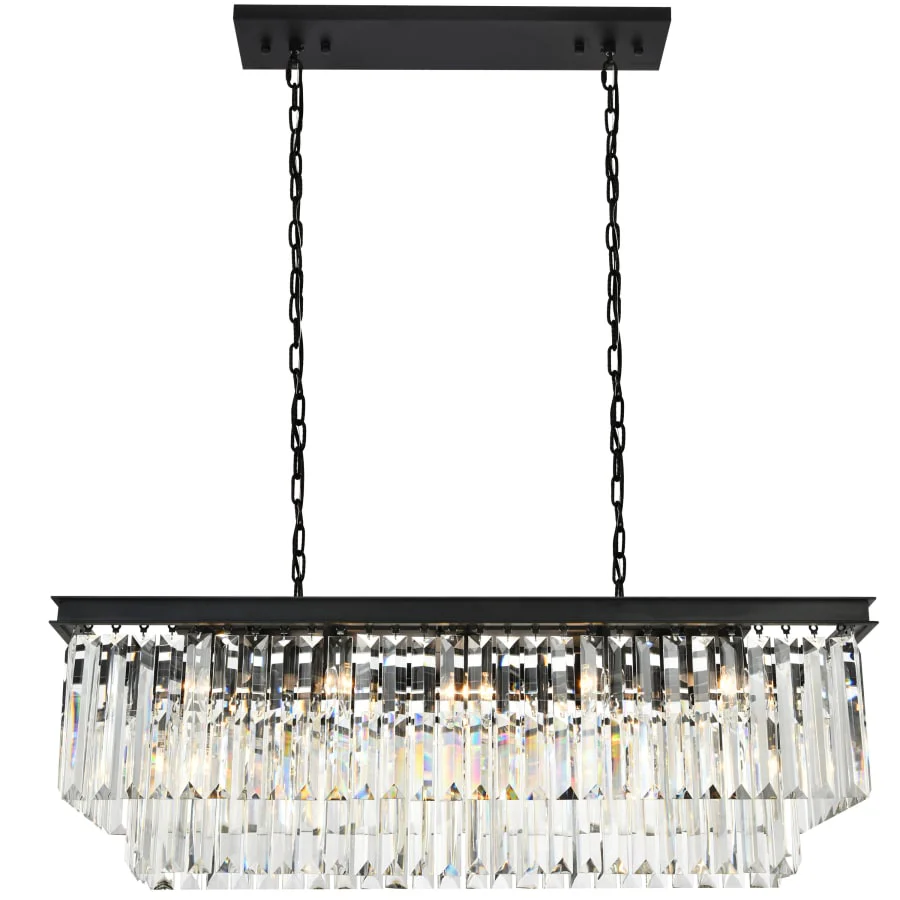 Elegant Lighting Sydney 12 Light 40" Wide Crystal Waterfall Chandelier - Image 2