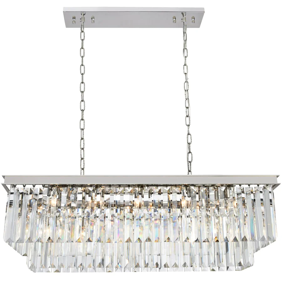 Elegant Lighting Sydney 12 Light 40" Wide Crystal Waterfall Chandelier - Image 3