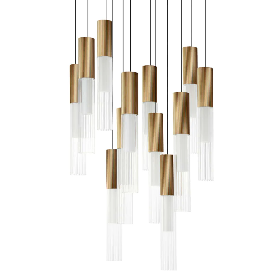 ET2 Reeds 12 Light 23" Wide LED Suspension Multi Light Pendant - Image 1