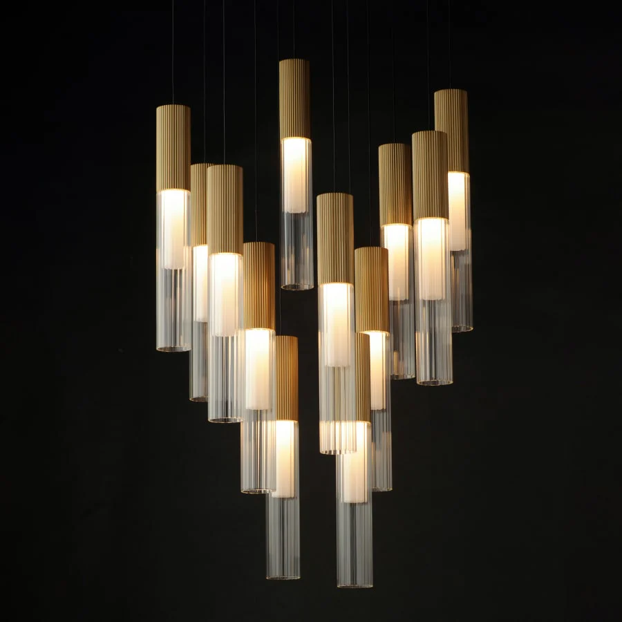 ET2 Reeds 12 Light 23" Wide LED Suspension Multi Light Pendant - Image 3