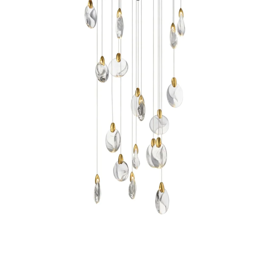 ET2 Pebble 22 Light 22" Wide LED Suspension Multi Light Pendant - Image 1