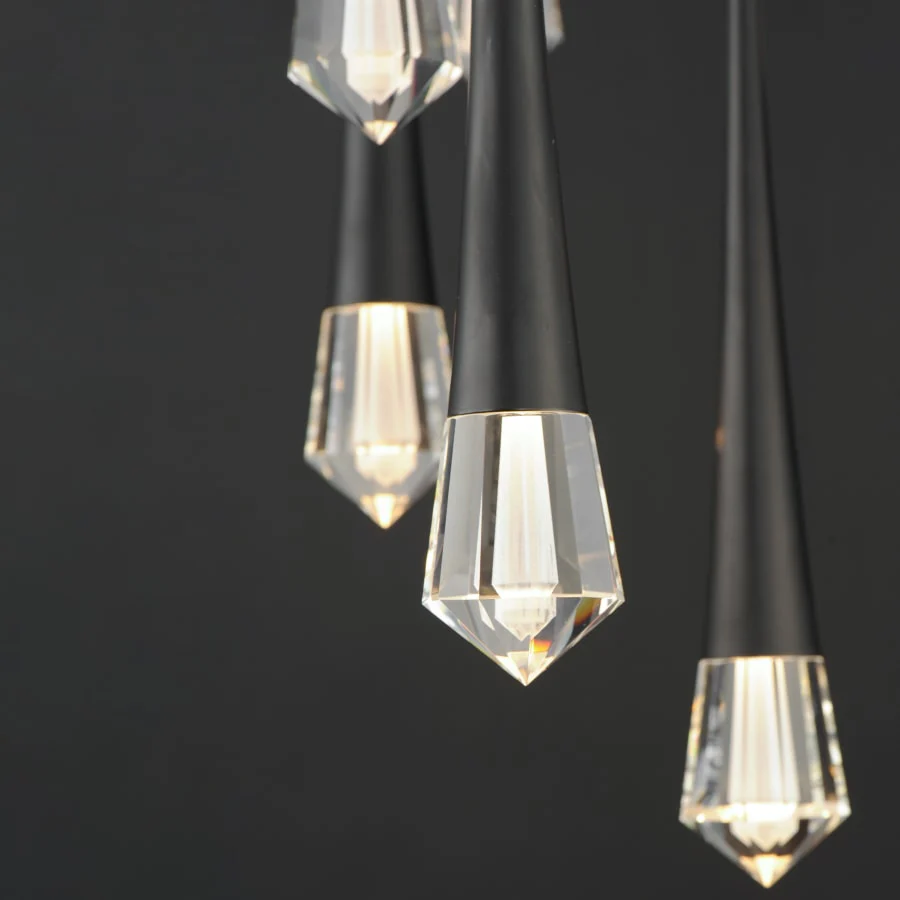 ET2 Pierce 25" Wide LED Crystal Multi Light Pendant - Image 3