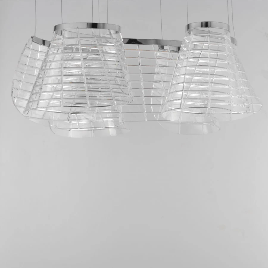 ET2 Tartan 3 Light 24" Wide LED Abstract Multi Light Pendant - Image 2