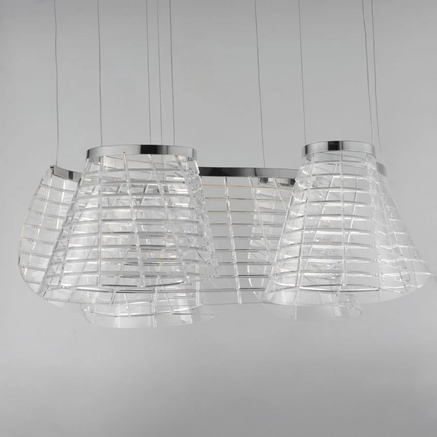 ET2 Tartan 3 Light 24" Wide LED Abstract Multi Light Pendant - Image 3