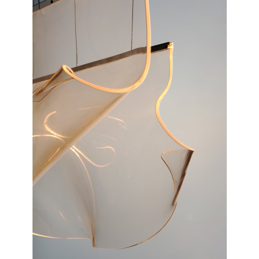 ET2 Rinkle 51" Wide LED Multi Light Linear Abstract Pendant - Image 2