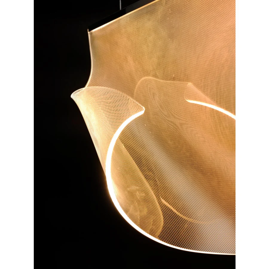 ET2 Rinkle 51" Wide LED Multi Light Linear Abstract Pendant - Image 3