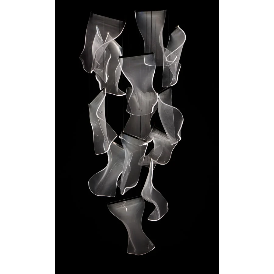 ET2 Rinkle 28" Wide LED Multi Light Abstract Pendant - Image 2