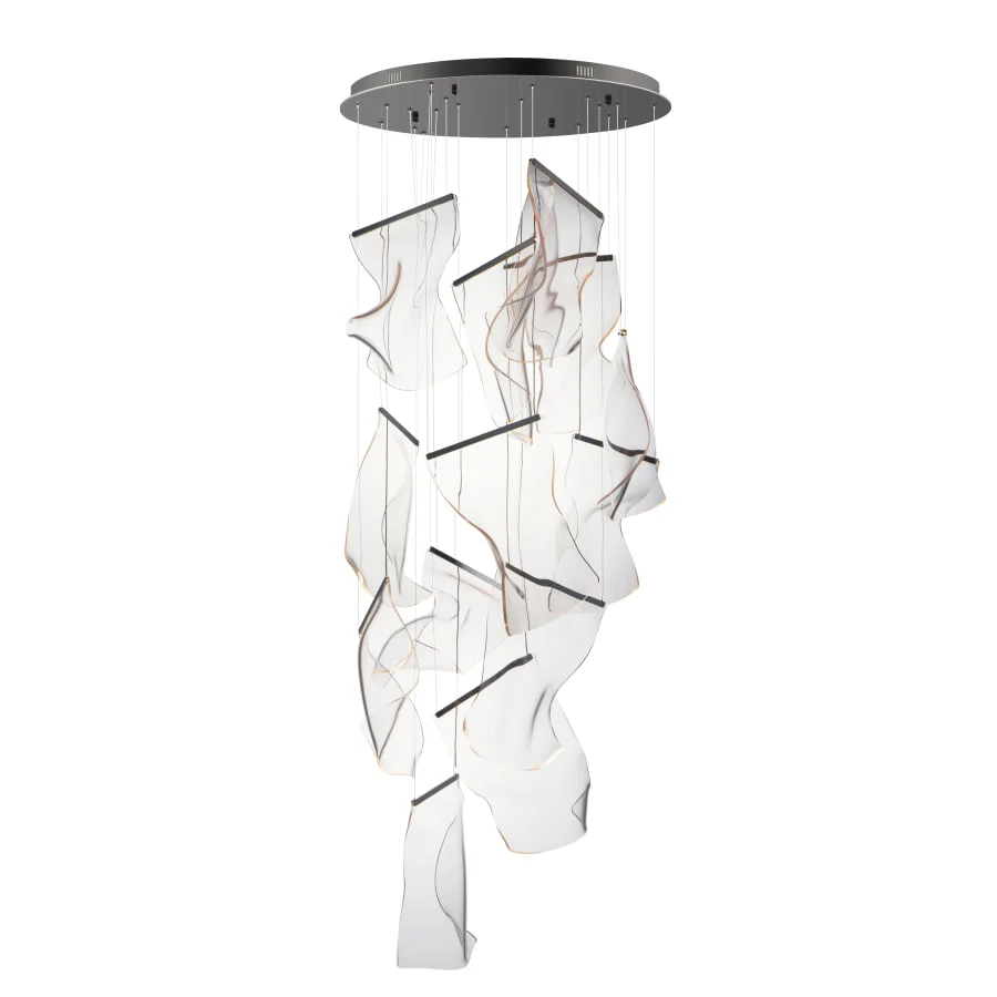 ET2 Rinkle 28" Wide LED Multi Light Abstract Pendant - Image 1
