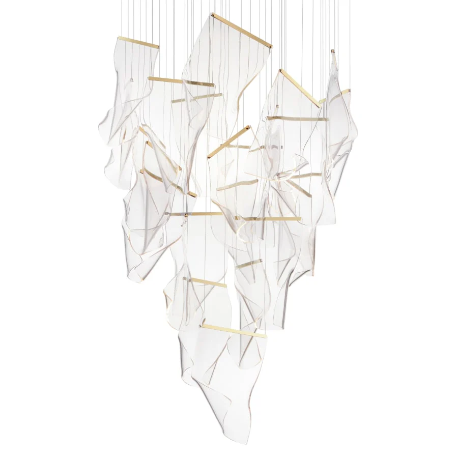ET2 Rinkle 36" Wide LED Multi Light Abstract Pendant - Image 1