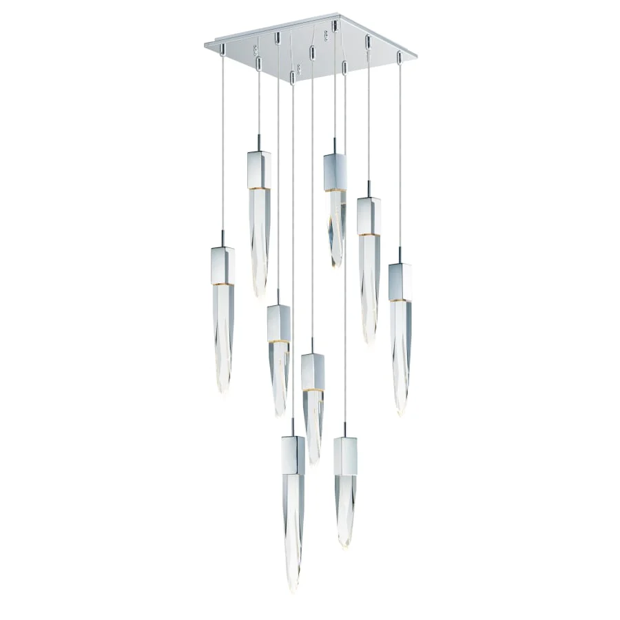 ET2 Quartz 9 Light 16" Wide LED Multi Light Pendant - Image 1