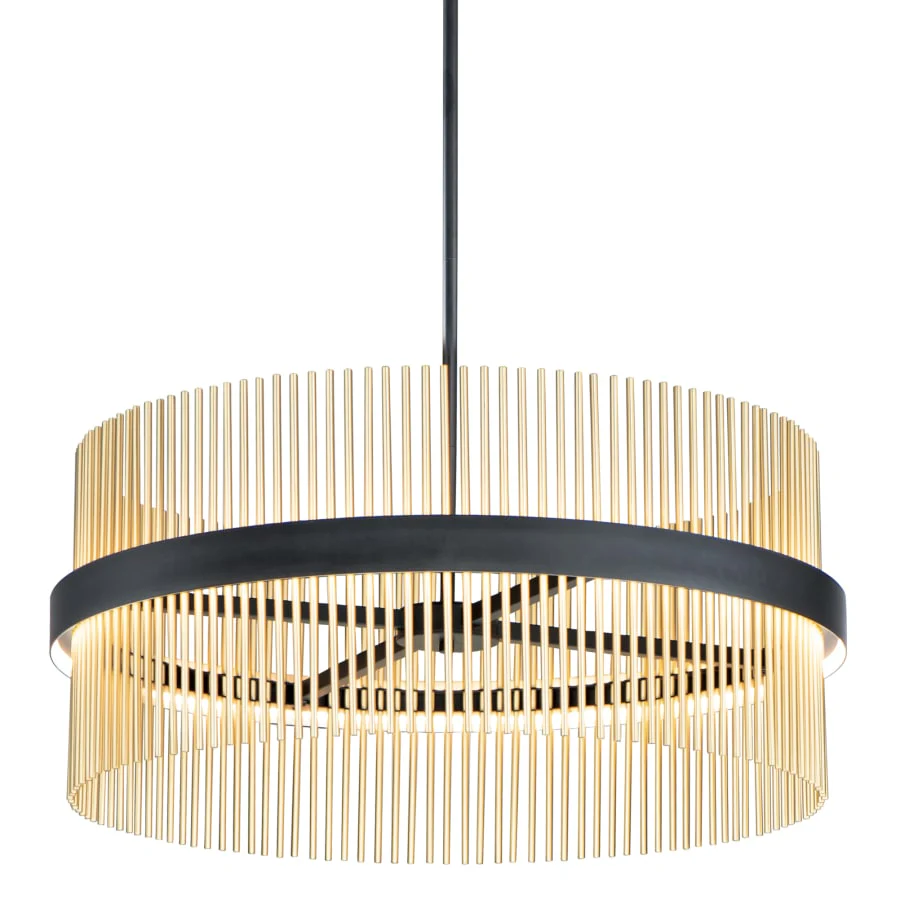 ET2 Chimes 34" Wide LED Drum Chandelier - Image 1
