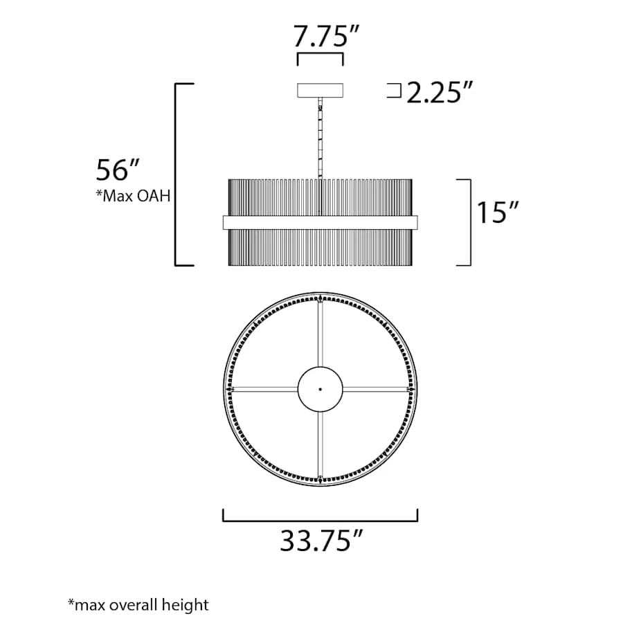 ET2 Chimes 34" Wide Pendant - Image 2