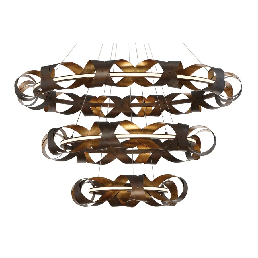 Eurofase Lighting Banderia 44" Wide LED 3 Tier Ring Chandelier - Image 1