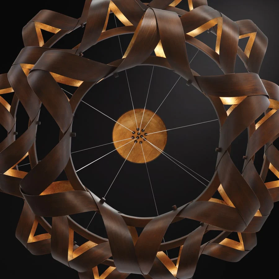 Eurofase Lighting Banderia 44" Wide LED 3 Tier Ring Chandelier - Image 3