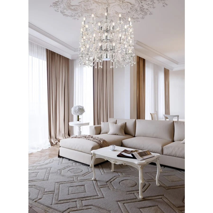 Eurofase Lighting Ferrero 48 Light 42" Wide Crystal Chandelier - Image 3