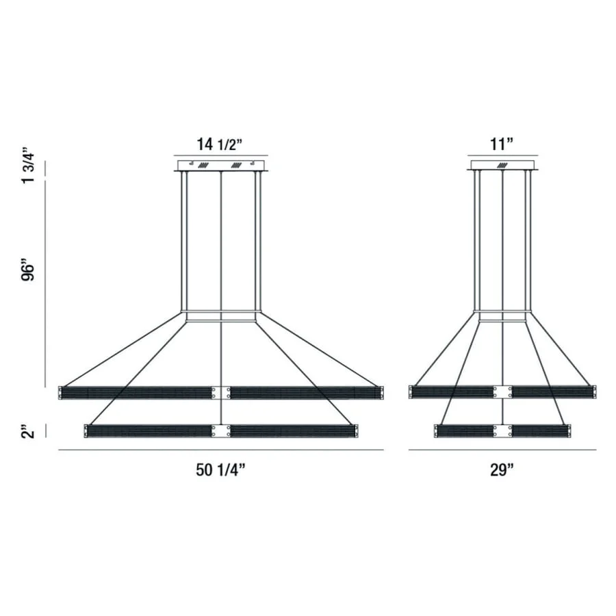 Eurofase Lighting Admiral 4 Light 50" Wide LED Chandelier - Image 2