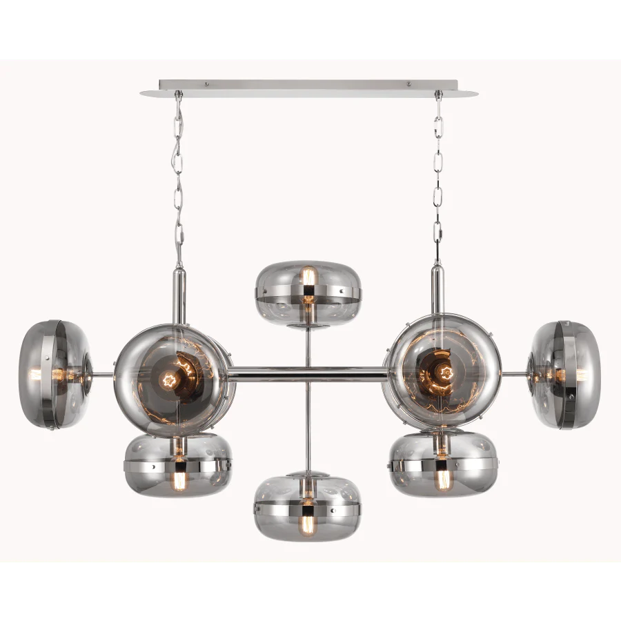 Eurofase Lighting Nottingham 10 Light 55″ Wide Linear Chandelier