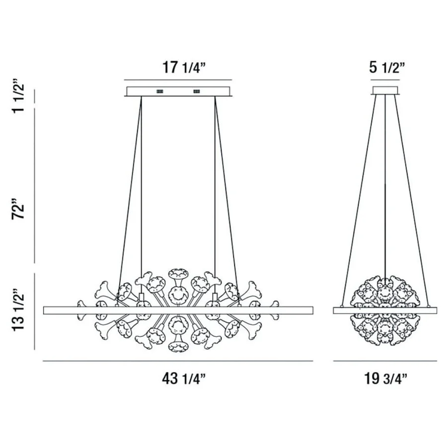 Eurofase Lighting Clayton 43" Wide LED Ring Chandelier - Image 2