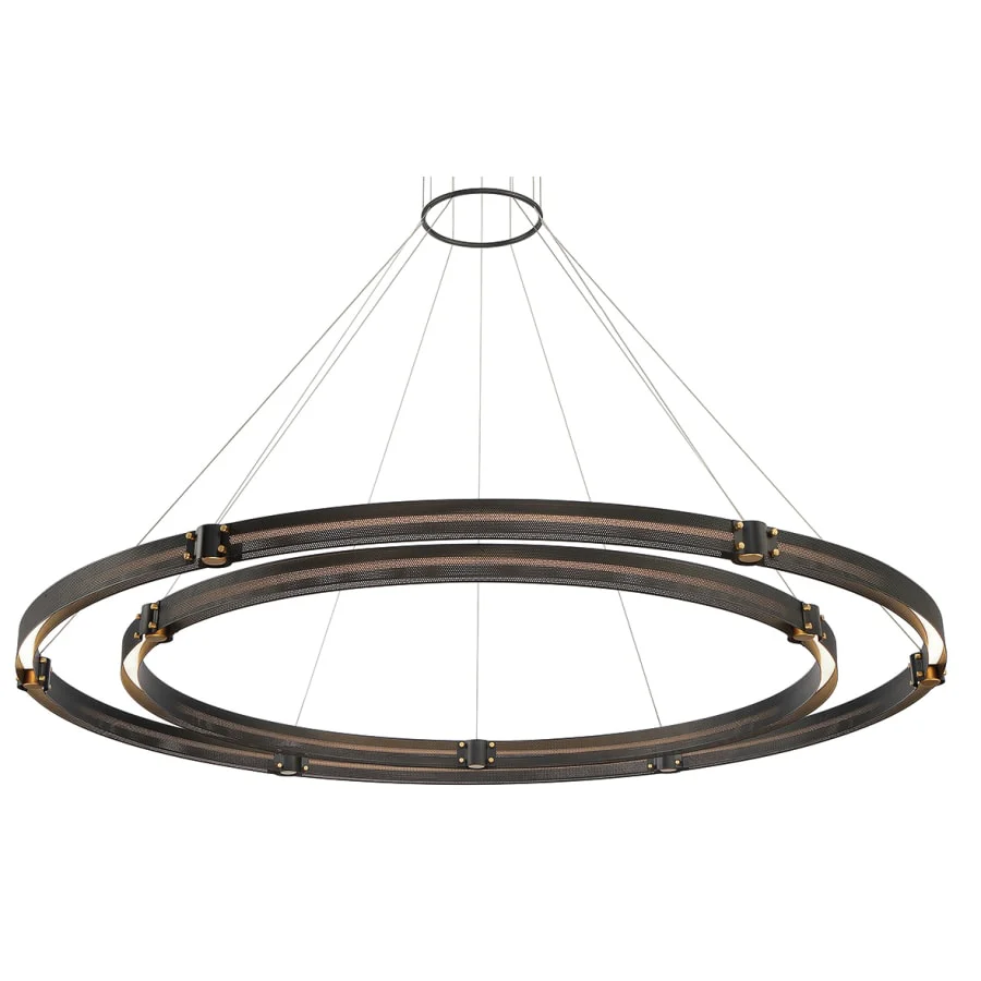 Eurofase Lighting Admiral 4 Light 62" Wide LED Ring Chandelier - 2 Rings - Image 1