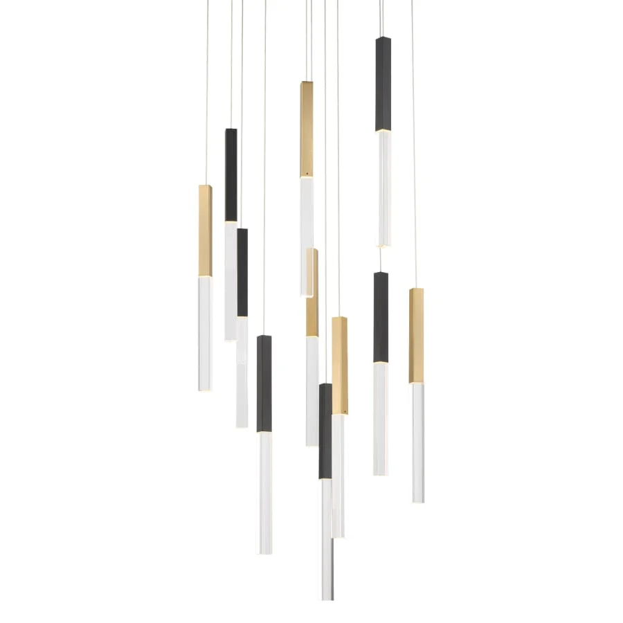 Eurofase Lighting Benicio 22" Wide 3000K LED Crystal Multi-Pendant Light - Image 1