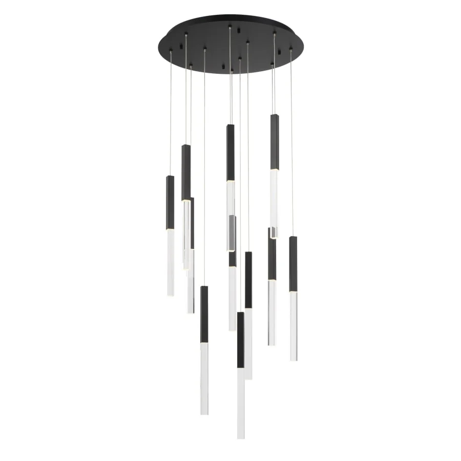 Eurofase Lighting Benicio 22" Wide 3000K LED Crystal Multi-Pendant Light - Image 3