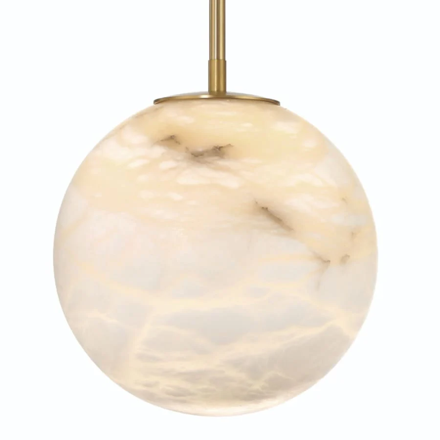 Eurofase Lighting Kepler 12" Wide 3000K LED Pendant with Alabaster Shade - Image 1