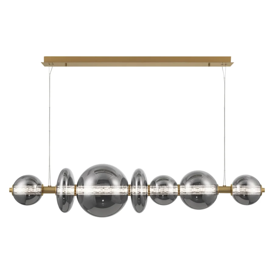 Eurofase Lighting Atomo 56" Wide 3000K LED Abstract Linear Chandelier - Image 1