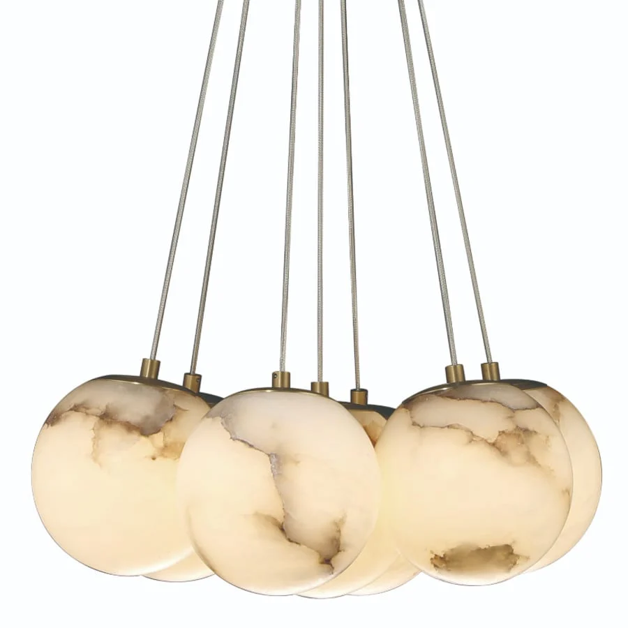 Eurofase Lighting Kepler 18" Wide 3000K LED Multi Pendant with Alabaster Shades - Image 1