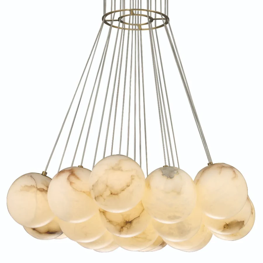 Eurofase Lighting Kepler 29" Wide LED Multi Light Pendant with Alabaster Shades - Image 1