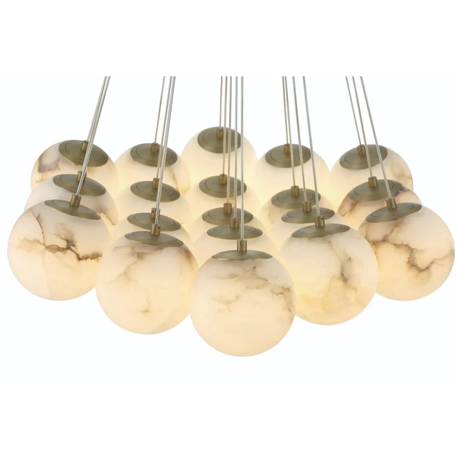 Eurofase Lighting Kepler 29" Wide LED Multi Light Pendant with Alabaster Shades - Image 2