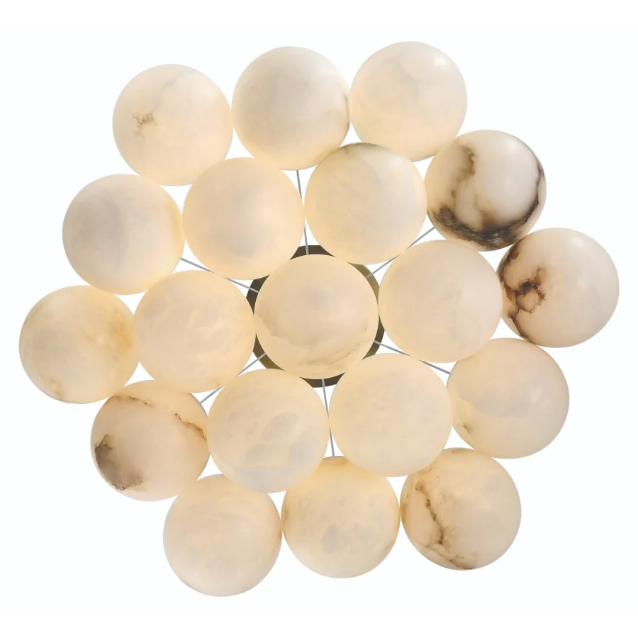 Eurofase Lighting Kepler 29" Wide LED Multi Light Pendant with Alabaster Shades - Image 3
