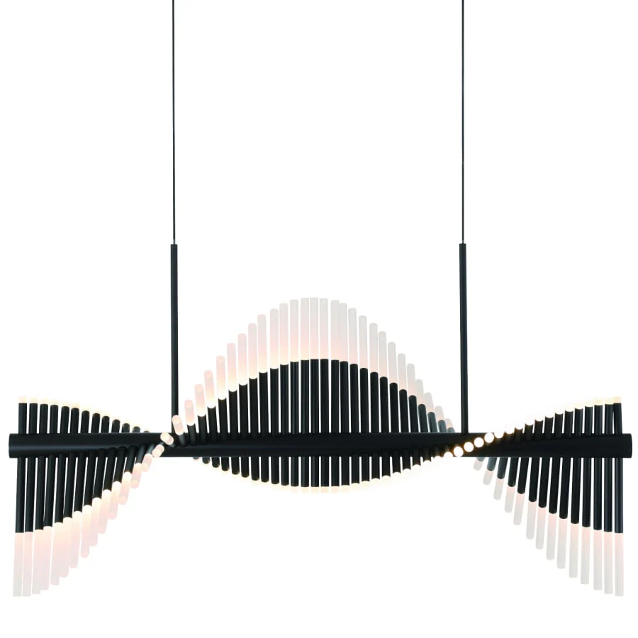 Eurofase Lighting Voltik 40" Wide LED Abstract Linear Chandelier - Image 1