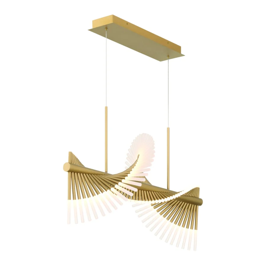 Eurofase Lighting Voltik 40" Wide LED Abstract Linear Chandelier - Image 3
